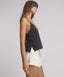 DEEP V FRONT BLACK SINGLET - BLACK