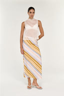 STAPLE THE LABEL VEDA MIDI SKIRT - STRIPE