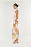 STAPLE THE LABEL VEDA MIDI SKIRT - STRIPE