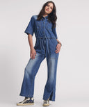 VERONICA DENIM JUMPSUIT - WESTLAND BLUE