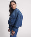 ONE TEASPOON DENIM WADDED JACKET - DEEP PACIFICA