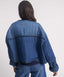 ONE TEASPOON DENIM WADDED JACKET - DEEP PACIFICA