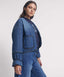 ONE TEASPOON DENIM WADDED JACKET - DEEP PACIFICA