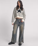 ONE TEASPOON STAR GAZING KNITTED SWEATER - MONO
