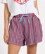 ONE TEASPOON TERRY TOWEL DRAWSTRING BEACH SHORTS - RED BLUE