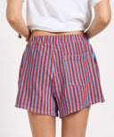 ONE TEASPOON TERRY TOWEL DRAWSTRING BEACH SHORTS - RED BLUE