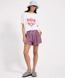 ONE TEASPOON TERRY TOWEL DRAWSTRING BEACH SHORTS - RED BLUE