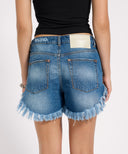 ONE TEASPOON OUTLAWS MID WAIST DENIM SHORTS - BLUE