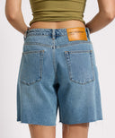 ONE TEASPOON JACKSONS MID WAIST WIDE LEG SHORTS - BLUE CRUSH