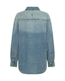 ONE TEASPOON ESSENTIAL DENIM SHIRT - BLUE CRUSH
