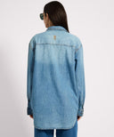 ONE TEASPOON ESSENTIAL DENIM SHIRT - BLUE CRUSH