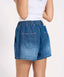 ONE TEASPOON FUNKS HIGH WAIST ELASTICATED FLIPPY DENIM SHORT - BLUE