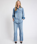 ONE TEASPOON ROADHOUSE MID.W L.D STRING DENIM JEAN - BLU STRIPE