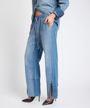ONE TEASPOON ROADHOUSE MID.W L.D STRING DENIM JEAN - BLU STRIPE