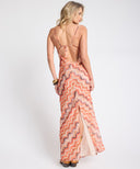 ONE TEASPOON JAGGER SHEER SLIP MAXI DRESS - SUNSET