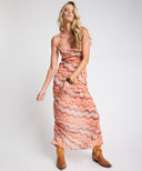 ONE TEASPOON JAGGER SHEER SLIP MAXI DRESS - SUNSET