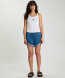 HUNTERS MID WAIST BOYFRIEND ELASTICATED - INDIGO