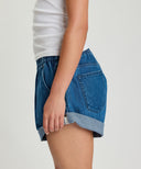 HUNTERS MID WAIST BOYFRIEND ELASTICATED - INDIGO