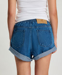 HUNTERS MID WAIST BOYFRIEND ELASTICATED - INDIGO
