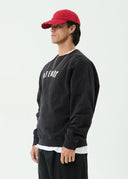 AFENDS CONTINGENT CREW NECK - STONE BLACK