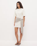 MON RENN ELKI MINI DRESS - CREAM STRIPE