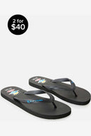 ICONS OF SURF BLOOM OPEN TOE - BLACK/BLUE