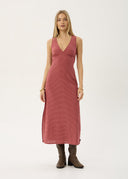 AFENDS TULLY SEERSUCKER MAXI DRESS - INDY ROSE CHECK