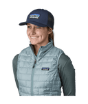 PATAGONIA P-6 LOGO TRUCKER HAT - NEW NAVY