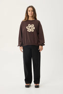 AFENDS RAVEN CREW NECK - WASHED COFFEE