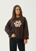 AFENDS RAVEN CREW NECK - WASHED COFFEE