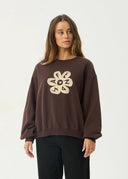 AFENDS RAVEN CREW NECK - WASHED COFFEE