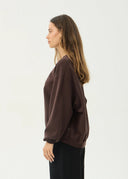 AFENDS RAVEN CREW NECK - WASHED COFFEE