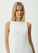 AFENDS FOCUS JUNE SEERSUCKER MINI DRESS - WHITE