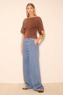 MON RENN VENTURE KNIT TOP - CACAO