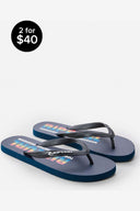 ICONS OF SURF BLOOM OPEN TOE - NAVY/RED