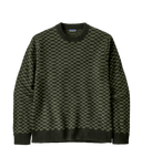 RECYCLED WOOL-BLEND SWEATER - FINNED: OLD GROWTH GREEN