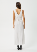 AFENDS FOCUS HEMP SEERSUCKER MAXI DRESS - WHITE