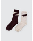 THRILLS 6 BREAK POINT 2 PACK SOCK  - HERITAGE WHITE