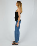 Silent Theory DUSTIN ONE SHOULDER TOP - BLACK