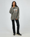 ALL ABOUT EVE PERFORMANCE O/S HOODIE - CHARCOAL