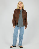 ALL ABOUT EVE KIRA BOMBER - BROWN