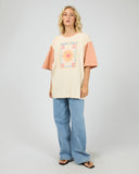 ALL ABOUT EVE POSTCARDS OVERSIZED TEE - VANILLA