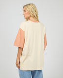 ALL ABOUT EVE POSTCARDS OVERSIZED TEE - VANILLA