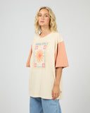 ALL ABOUT EVE POSTCARDS OVERSIZED TEE - VANILLA