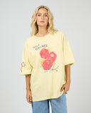 ALL ABOUT EVE SNAKE EYES OVERSIZED TEE - YELLOW
