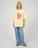 ALL ABOUT EVE SNAKE EYES OVERSIZED TEE - YELLOW