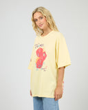 ALL ABOUT EVE SNAKE EYES OVERSIZED TEE - YELLOW