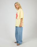 ALL ABOUT EVE SNAKE EYES OVERSIZED TEE - YELLOW