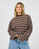 ALL ABOUT EVE BETTINA TOP - BROWN