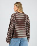 ALL ABOUT EVE BETTINA TOP - BROWN